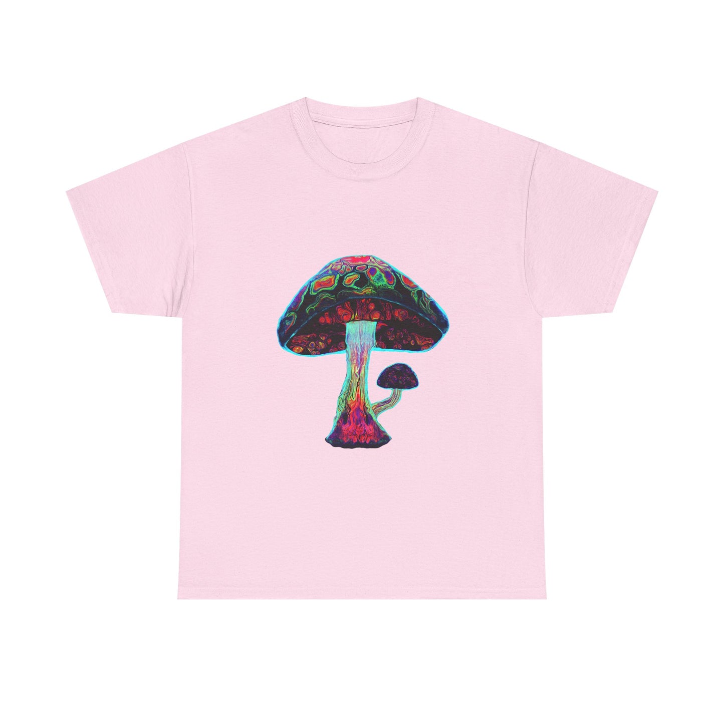 Tie Dye Psychedelic Mushroom 3 -Tee, Unisex Heavy Cotton T-Shirt, Vibrant Graphic Shirt, Perfect for Festivals, Eco-friendly Gift, Casual Wea