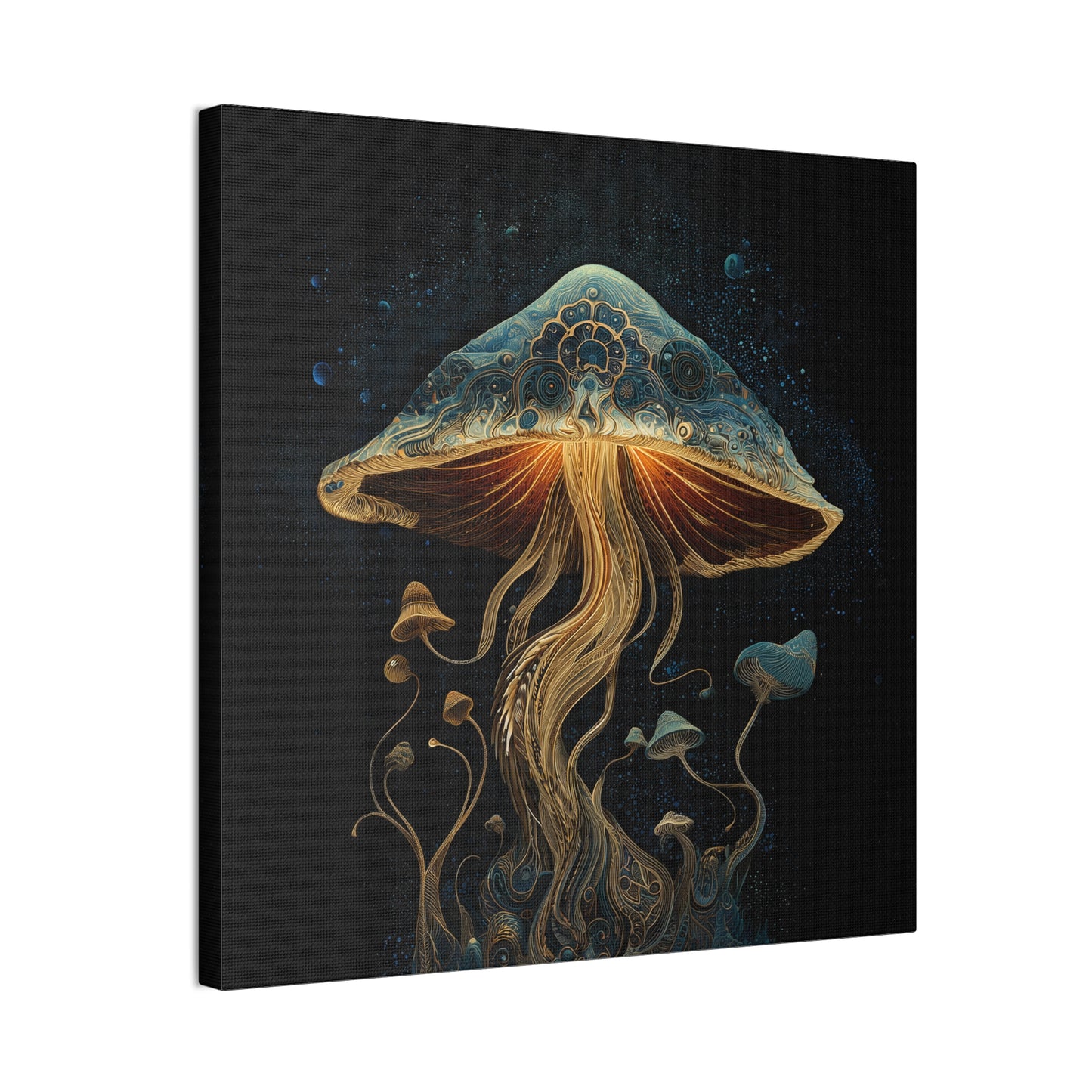 ThirdEye -Mushroom Canvas Art, Stretched Wall Decor, Bohemian Home Decor, Psychedelic Wall Art, Nature-Inspired Art