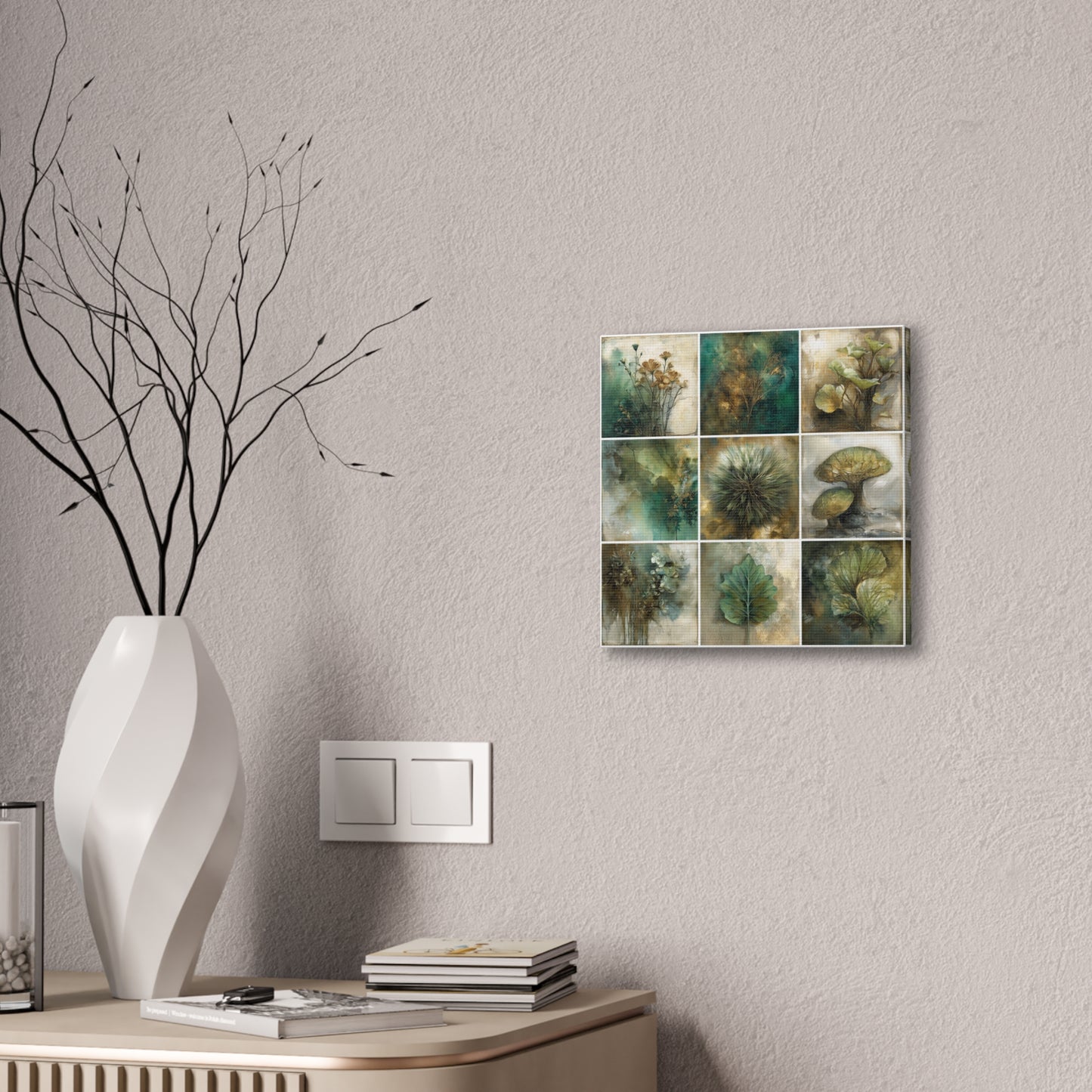 Natures Green Series #5 -Botanical Wall Art, Nature-Inspired Home Décor, Eco-Friendly Canvas Print, Greenery Art Piece, Living Room Wall Hanging