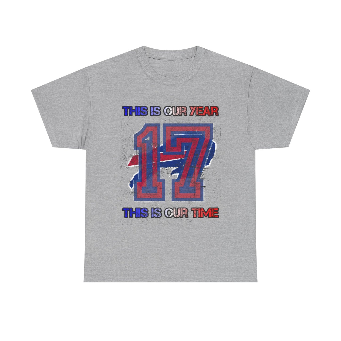 This Is Our Year 17 -Celebratory Unisex Heavy Cotton Tee, Customizable Year Shirt, Perfect for Birthdays, Team Events, Youth Spirit Gear, Everyday Comfort