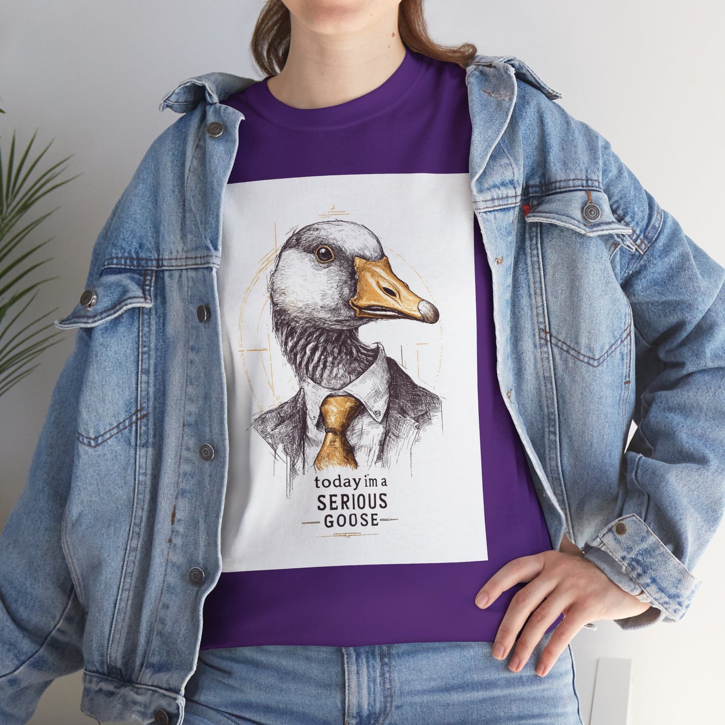 Serious Goose T-Shirt | Funny Animal Tee, Quirky Graphic Tee, Gift for Animal Lovers, Casual Wear, Unique Birthday Gift