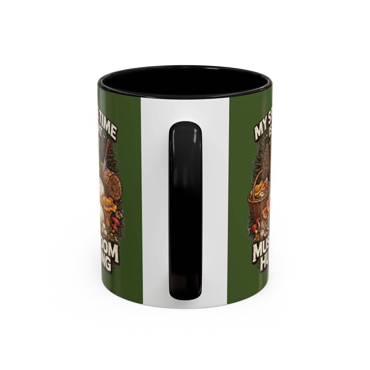 Mug - "My Spore Time Is Spent Mushroom Hunting" Accent Coffee Mug (11/15oz)