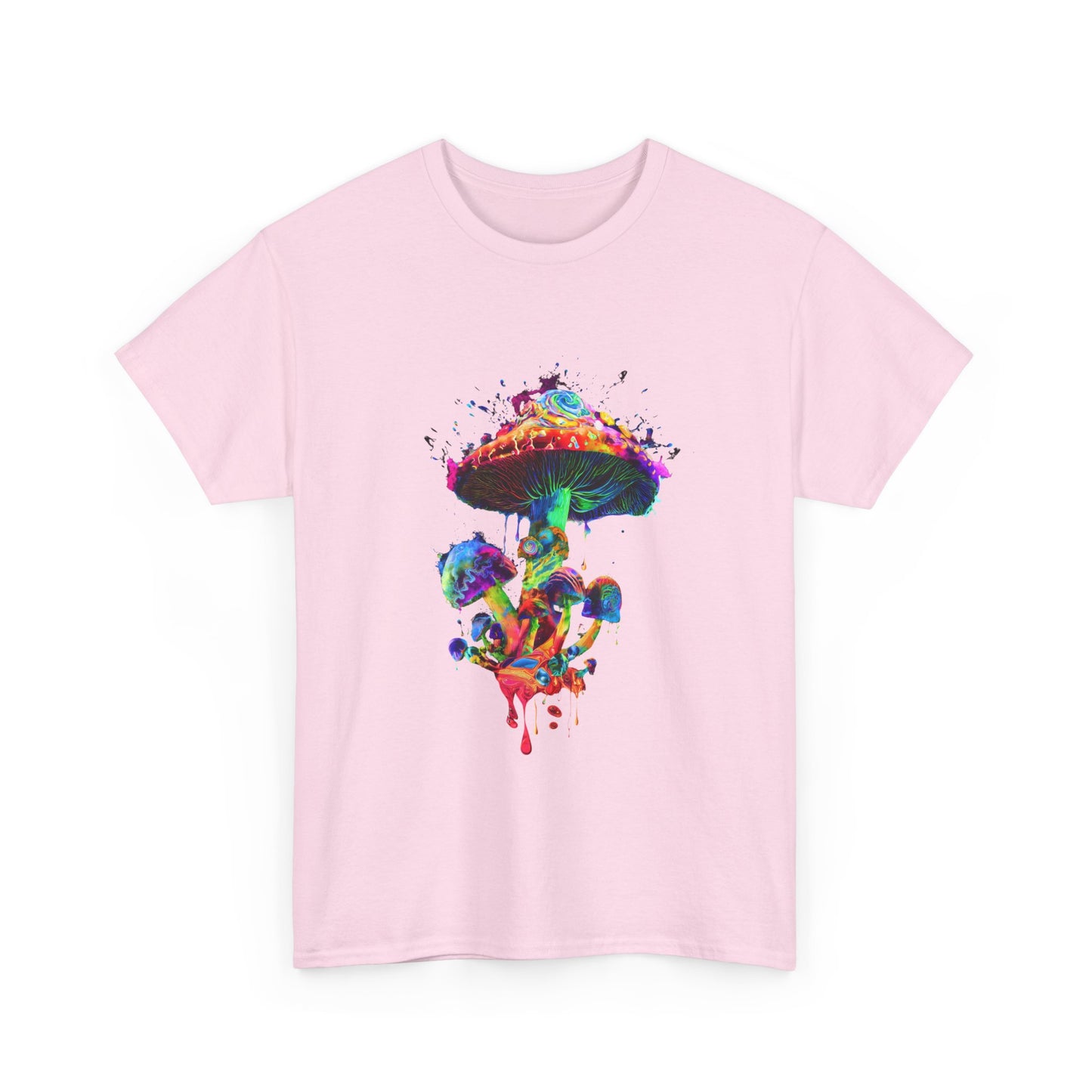 Tie Dye Psychedelic Mushroom 4  -Tee, Unisex Heavy Cotton T-Shirt, Vibrant Graphic Shirt, Perfect for Festivals, Eco-friendly Gift, Casual Wea
