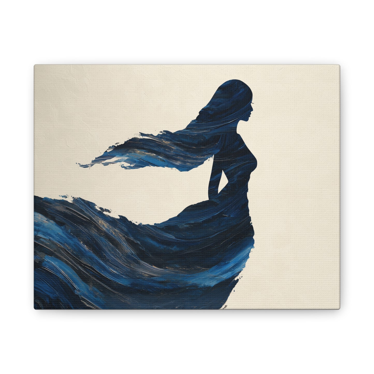 Waters Within -Elegant Wave Canvas Art, Boho Wall Decor, Ocean Themed Artwork, Gift for Her, Home Decor, Beach House Decoration