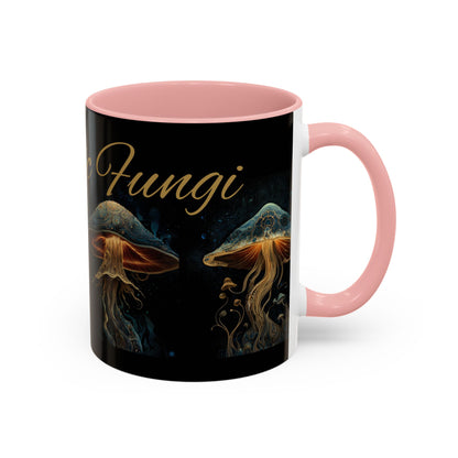 Dark Fantastic Fungi Coffee Mug - Magical Ocean Mushroom Art (11/15oz)