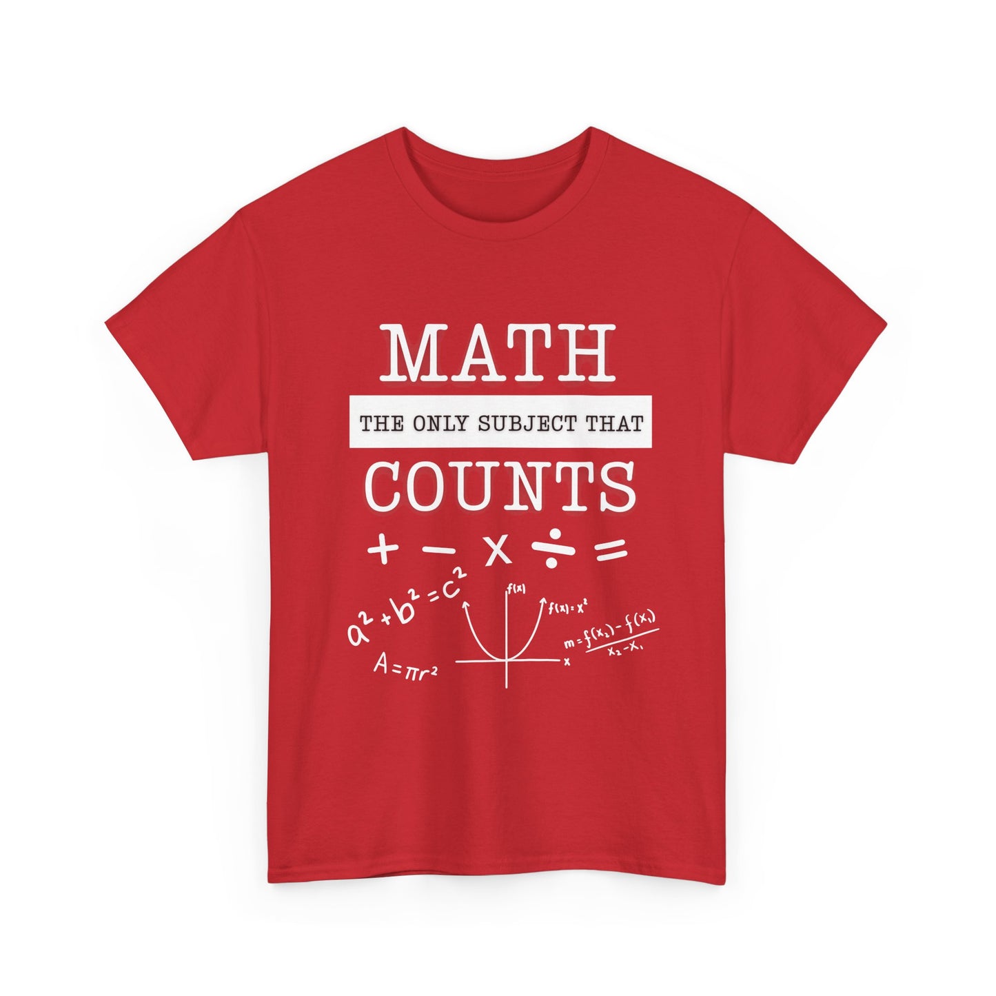Math Counts -Unisex Heavy Cotton Tee, Funny Math Shirt, Gift for Teachers, Math Lovers, Back to School T-Shirt
