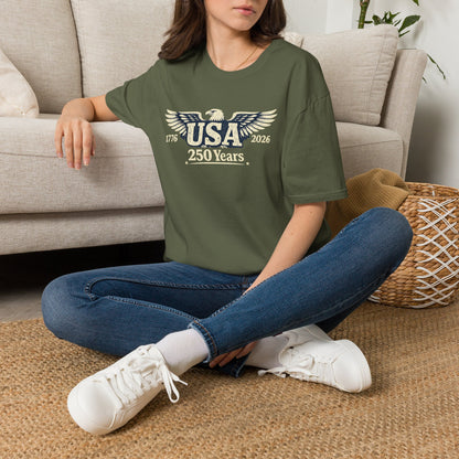 USA 250 Years Graphic T-Shirt — 1776–2026 Bicentennial Eagle Tee