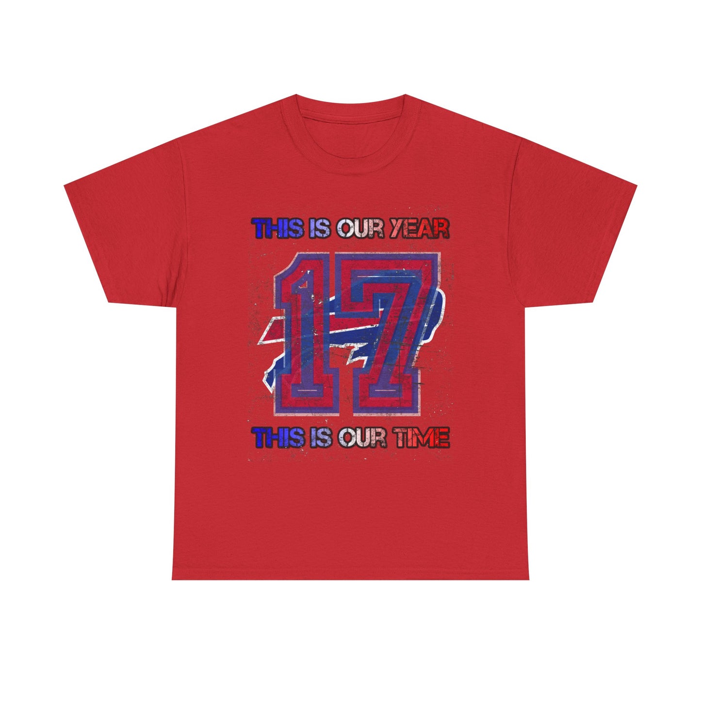 This Is Our Year 17 -Celebratory Unisex Heavy Cotton Tee, Customizable Year Shirt, Perfect for Birthdays, Team Events, Youth Spirit Gear, Everyday Comfort