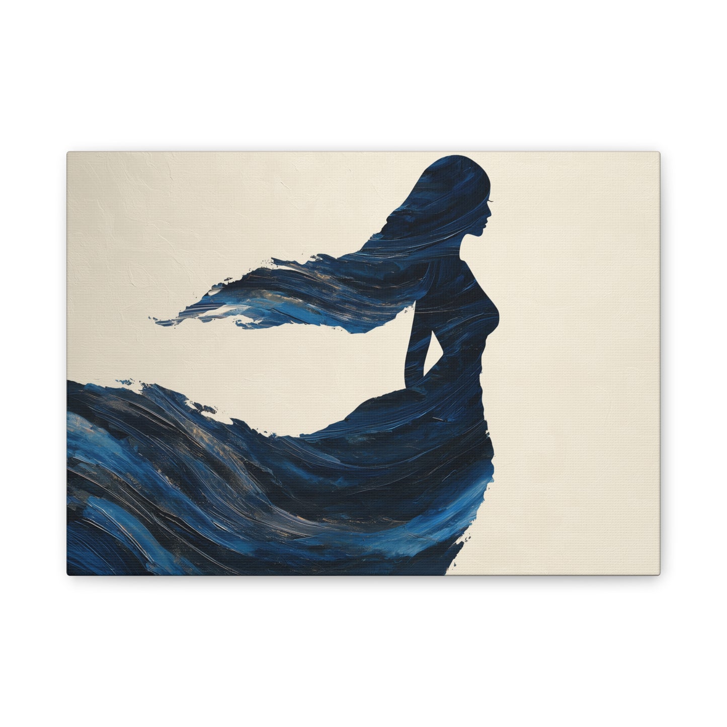 Waters Within -Elegant Wave Canvas Art, Boho Wall Decor, Ocean Themed Artwork, Gift for Her, Home Decor, Beach House Decoration