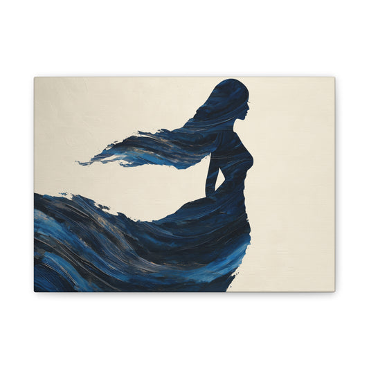 Waters Within -Elegant Wave Canvas Art, Boho Wall Decor, Ocean Themed Artwork, Gift for Her, Home Decor, Beach House Decoration