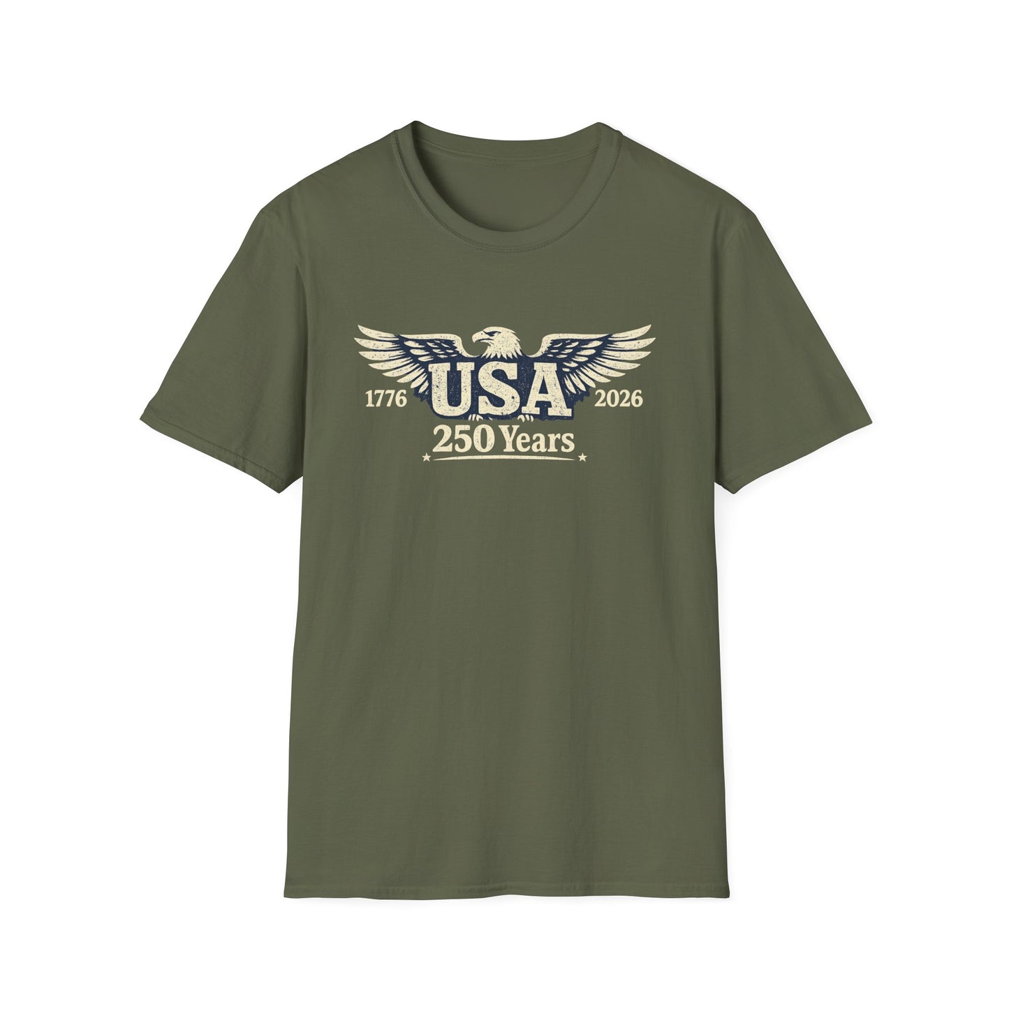USA 250 Years Graphic T-Shirt — 1776–2026 Bicentennial Eagle Tee