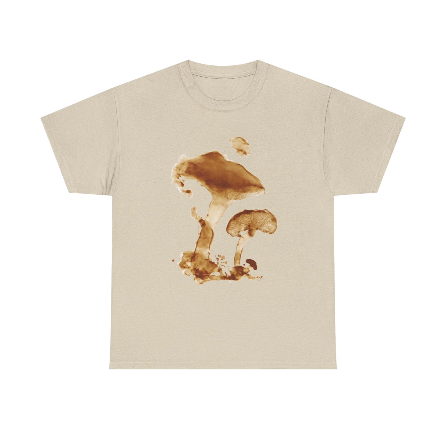 Artistic Spore Print Mushroom Graphic Tee, Unisex Heavy Cotton T-Shirt, Stylish Casual Wear, Eco-Friendly Gift, Nature Lover Apparel