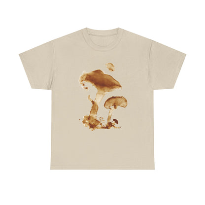 Artistic Spore Print Mushroom Graphic Tee, Unisex Heavy Cotton T-Shirt, Stylish Casual Wear, Eco-Friendly Gift, Nature Lover Apparel