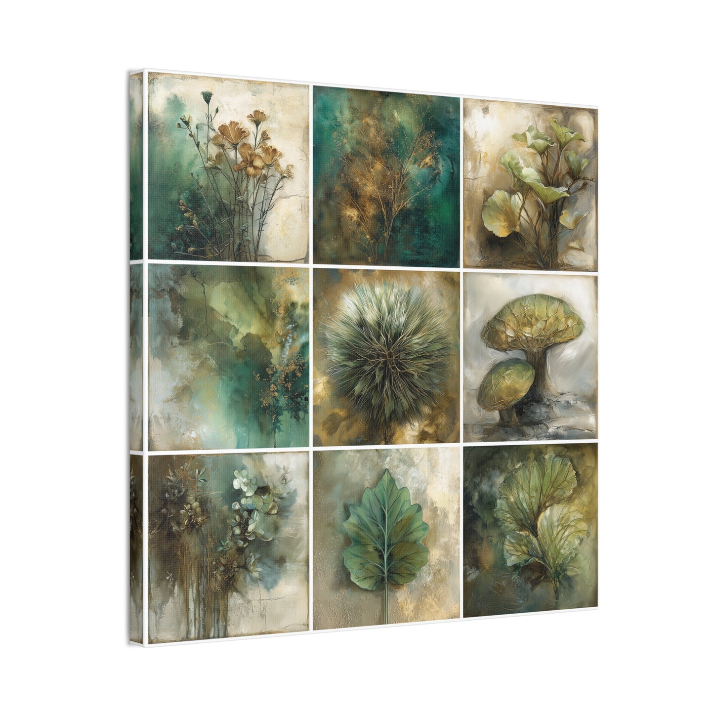 Natures Green Series #5 -Botanical Wall Art, Nature-Inspired Home Décor, Eco-Friendly Canvas Print, Greenery Art Piece, Living Room Wall Hanging