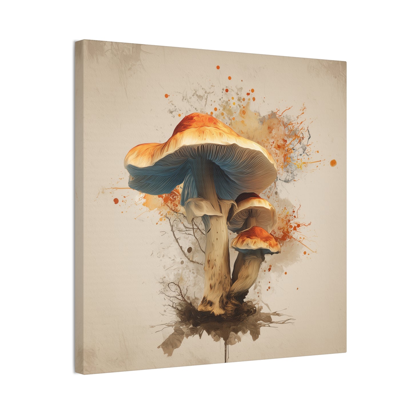 Mycelium Spread -Mushroom Canvas Art, Stretched Wall Decor, Bohemian Home Decor, Psychedelic Wall Art, Nature-Inspired Art