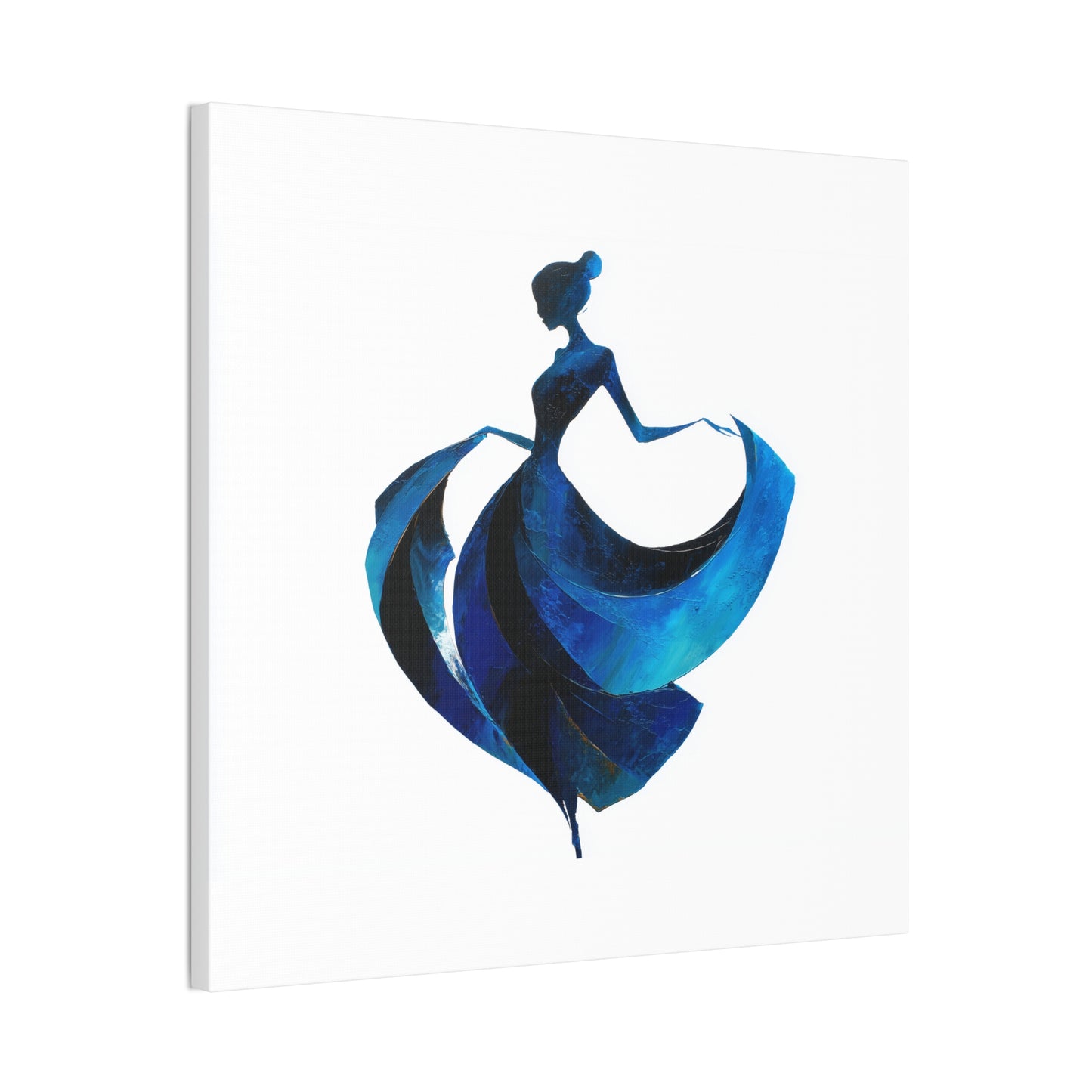 Dancing with the Water Series #2 -Elegant Silhouette Canvas Wall Art, Abstract Decor for Home, Gift for Women, Living Room Artwork, Dance Theme Decoration