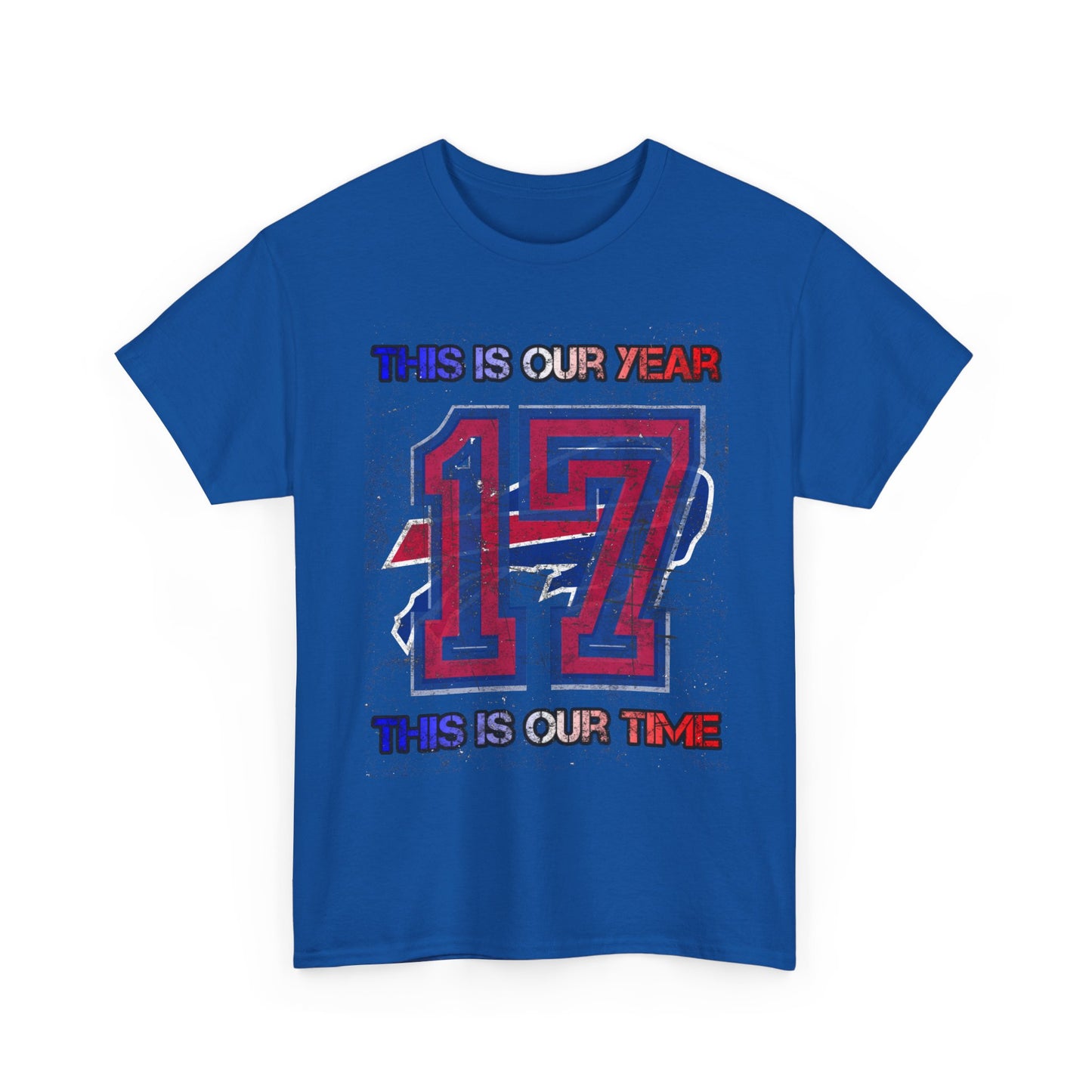 This Is Our Year 17 -Celebratory Unisex Heavy Cotton Tee, Customizable Year Shirt, Perfect for Birthdays, Team Events, Youth Spirit Gear, Everyday Comfort