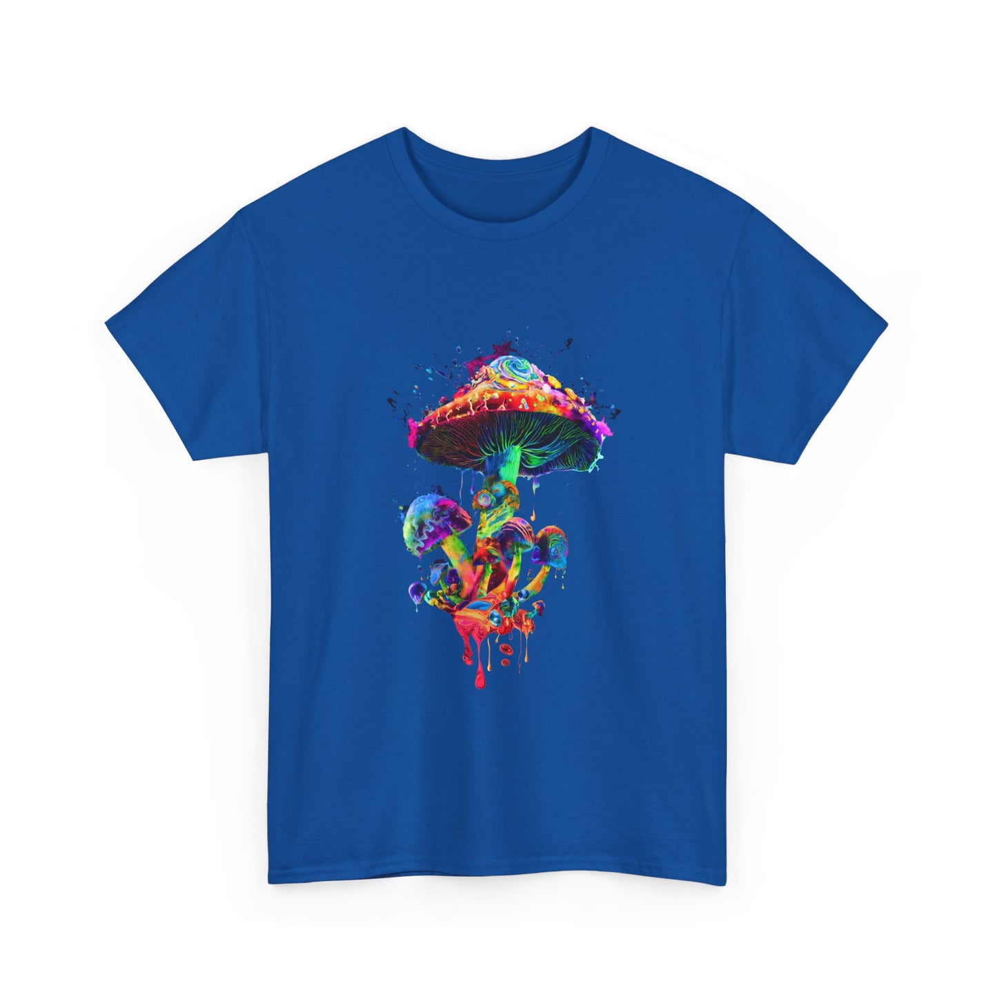 Tie Dye Psychedelic Mushroom 4  -Tee, Unisex Heavy Cotton T-Shirt, Vibrant Graphic Shirt, Perfect for Festivals, Eco-friendly Gift, Casual Wea