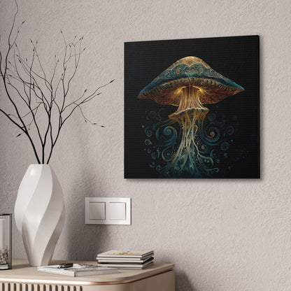 Swirl -Mushroom Canvas Art,