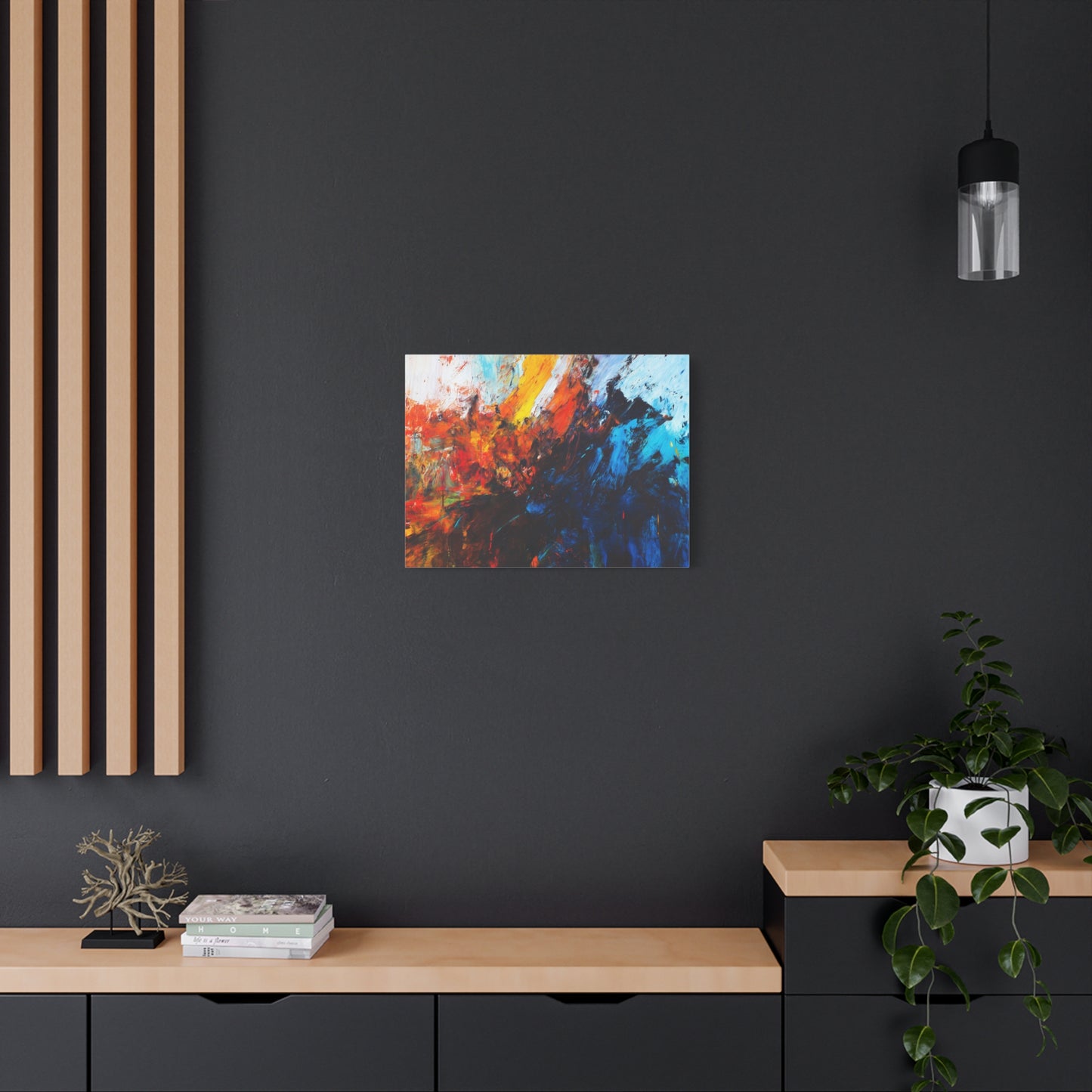 Fire and Ice --Vibrant Abstract Canvas Art, Decorative Wall Art, Modern Home Decor