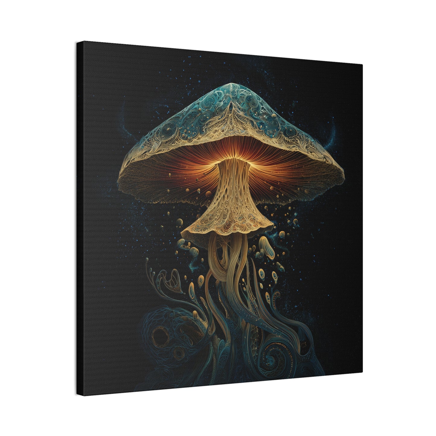 Mind Awakening -Mushroom Canvas Art, Stretched Wall Decor, Bohemian Home Decor, Psychedelic Wall Art, Nature-Inspired Art