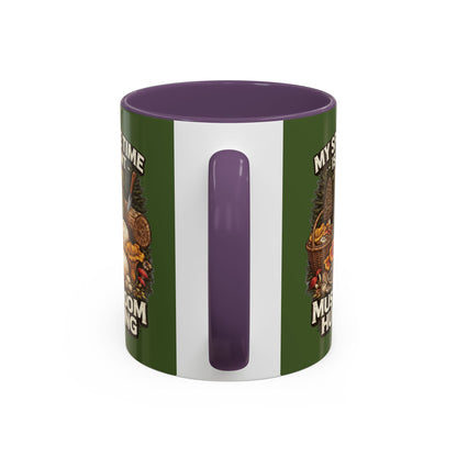 Mug - "My Spore Time Is Spent Mushroom Hunting" Accent Coffee Mug (11/15oz)
