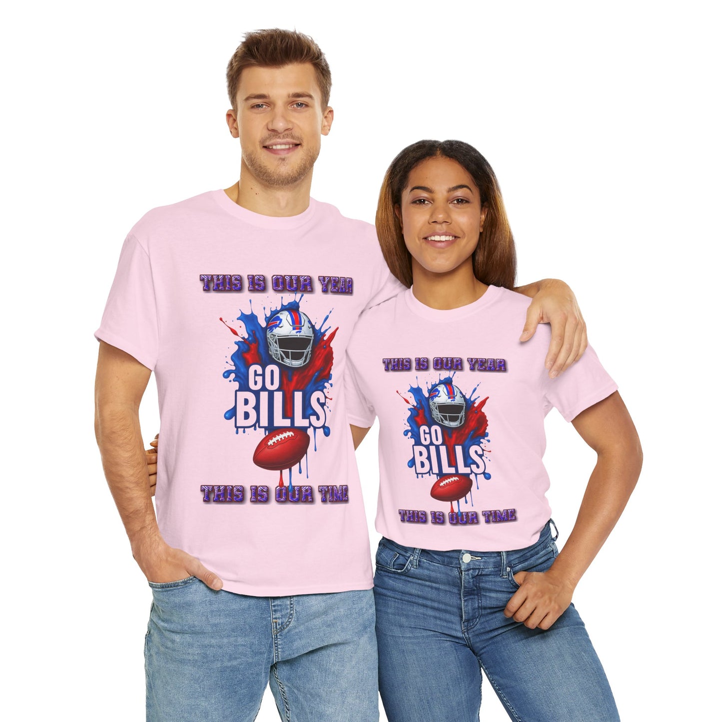 Go Bills Our Year -Football Fan Tee - Unisex Cotton Shirt for Game Day, Sports Events, Tailgating, Gift for Fans, Lightweight Cotton T-shirt