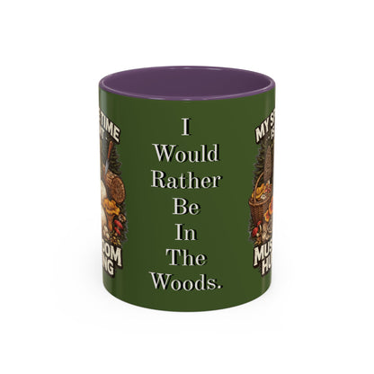 Mug - "My Spore Time Is Spent Mushroom Hunting" Accent Coffee Mug (11/15oz)