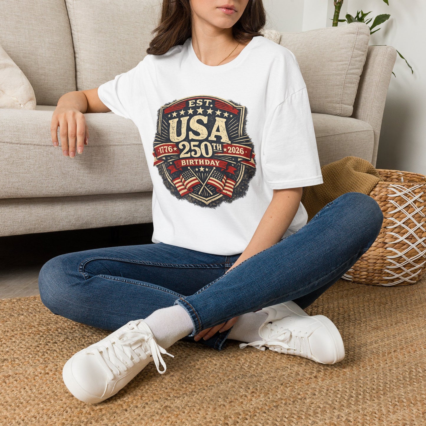 USA 250th Birthday T-Shirt — 1776-2026 Retro American Celebration Tee