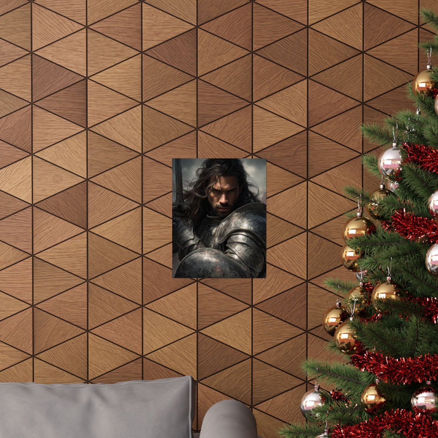 Medieval Knight Matte PAPER POSTER — Dark Fantasy Warrior Wall Art