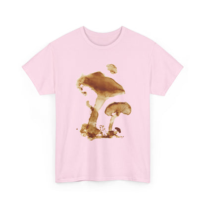Artistic Spore Print Mushroom Graphic Tee, Unisex Heavy Cotton T-Shirt, Stylish Casual Wear, Eco-Friendly Gift, Nature Lover Apparel