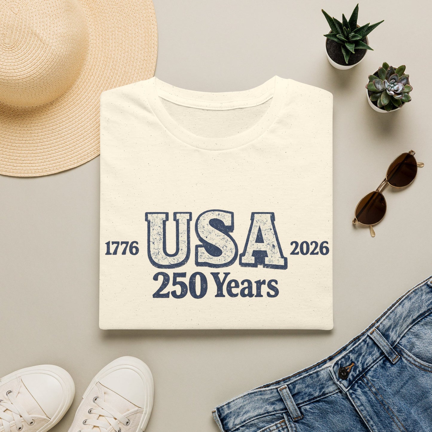 USA 250 Years T-Shirt — 1776–2026 Bicentennial Celebration Tee