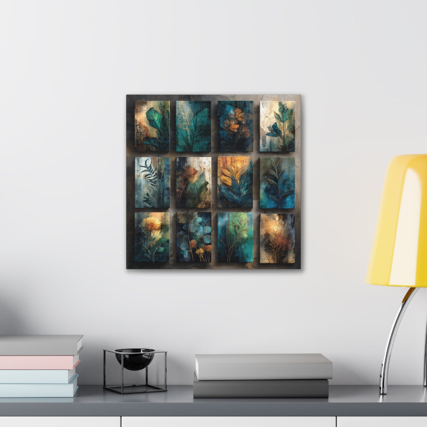 Natures Blue Green Series #3 -Botanical Wall Art, Nature-Inspired Home Décor, Eco-Friendly Canvas Print, Greenery Art Piece, Living Room Wall Hanging
