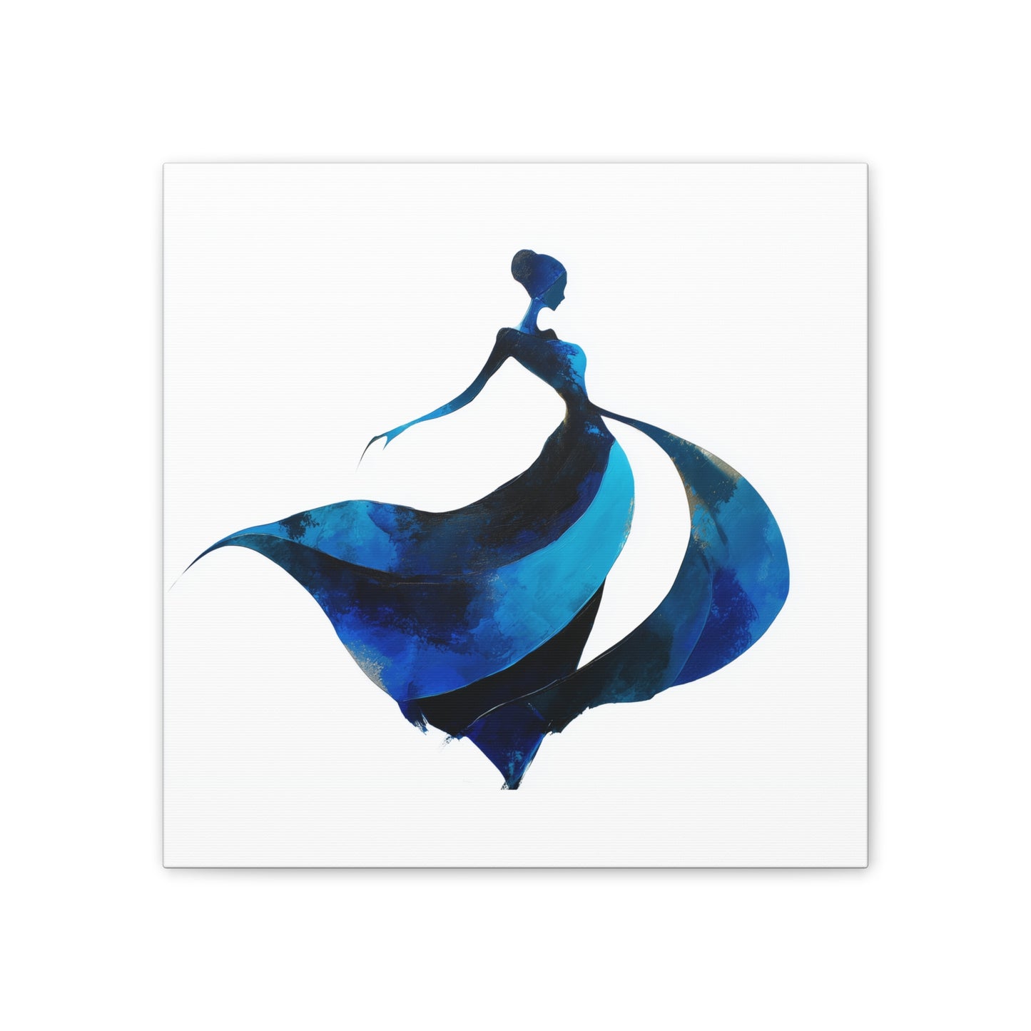 Dancing with the Water Series #3 -Elegant Silhouette Canvas Wall Art, Abstract Decor for Home, Gift for Women, Living Room Artwork, Dance Theme Decoration