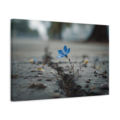 Resilience in Blue: Macro Flower Photography, Urban Nature Survival--1aceswild.myshopify.com