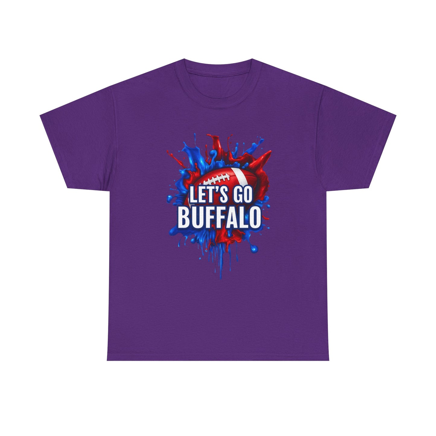 Let's Go Buffalo Splat -Buffalo Sports Fan Tee - Let's Go Buffalo Shirt, Game Day Apparel, Unisex Cotton T-Shirt, Tailgate Wear, Football Team Gear