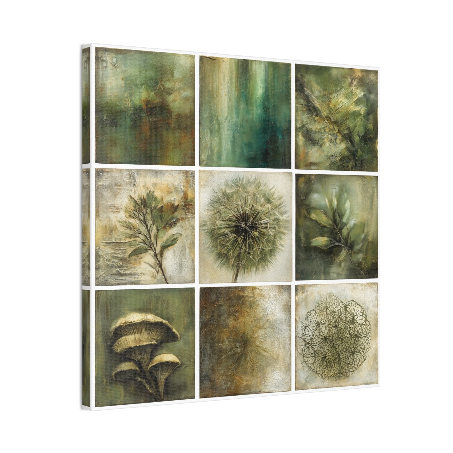 Natures Green Series #1 -Botanical Wall Art, Nature-Inspired Home Décor, Eco-Friendly Canvas Print, Greenery Art Piece, Living Room Wall Hanging