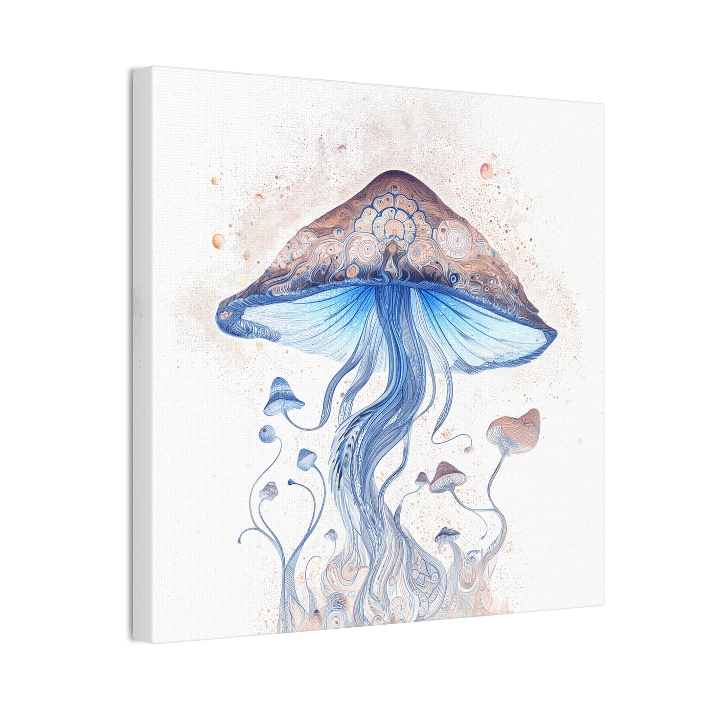 ThirdEye Light -Mushroom Canvas Art, Stretched Wall Decor, Bohemian Home Decor, Psychedelic Wall Art, Nature-Inspired Art