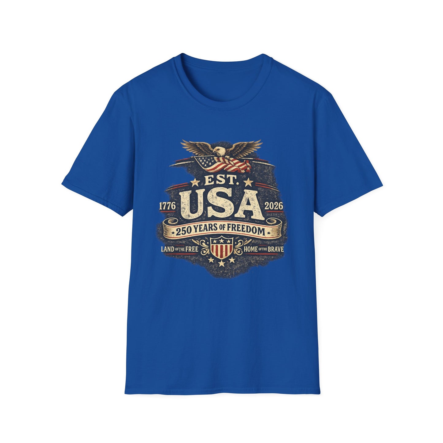 USA Established 1776–2026 Vintage Eagle T-Shirt — 250 Years of Freedom