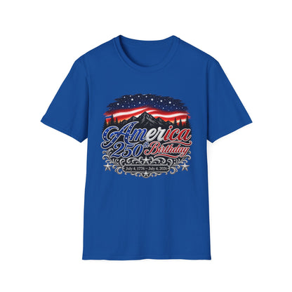America 250 Birthday T-Shirt – Patriotic USA Flag Design for Independence Day