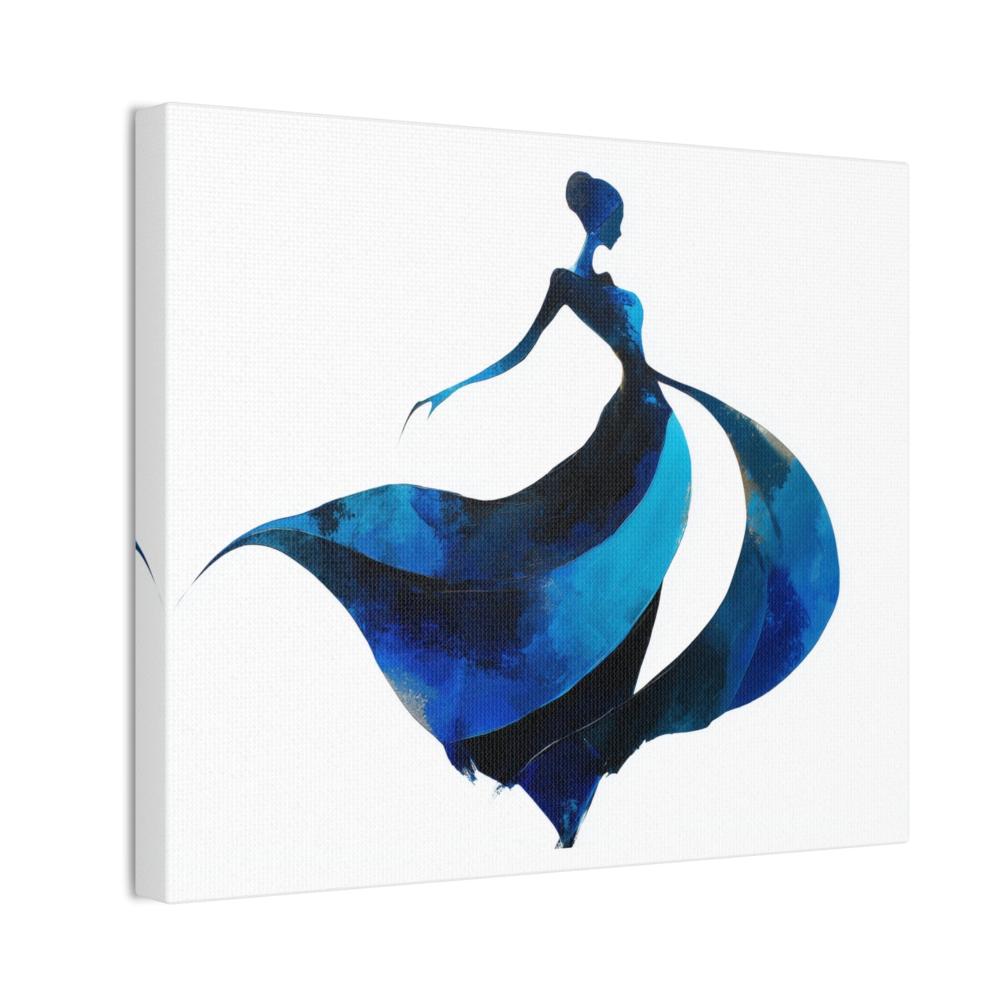 Dancing with the Water Series #3 -Elegant Silhouette Canvas Wall Art, Abstract Decor for Home, Gift for Women, Living Room Artwork, Dance Theme Decoration