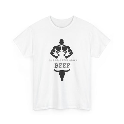 100% Beef -Unisex Tee, Perfect Gift for Workout Enthusiasts, Fitness Club, Gym Wear, Bodybuilding Fashion, Casual Daily Wear