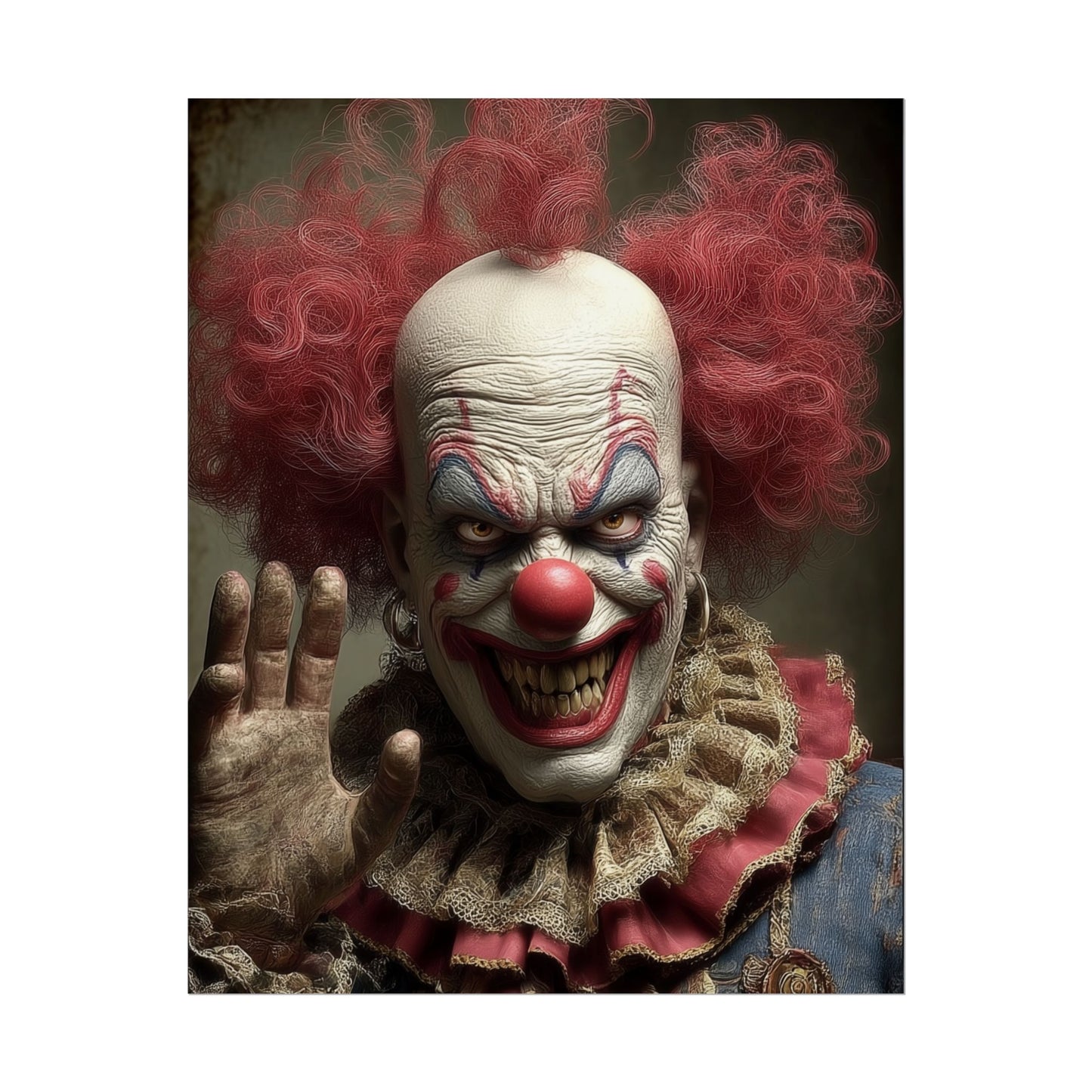 Another Creepy Clown Rolled Posters,  Paper Poster, Scary Decor, Halloween, Spooky Home Decor