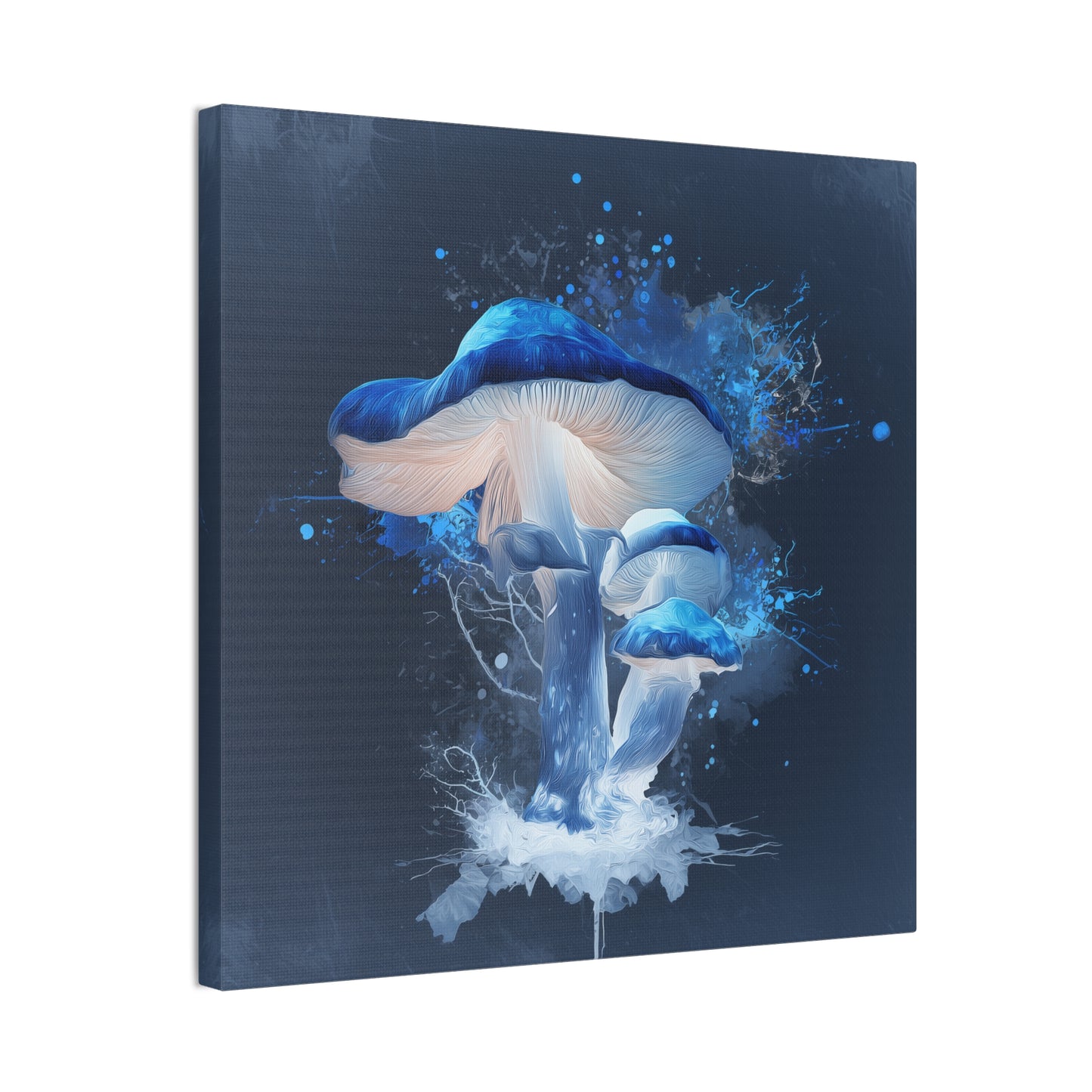 Mycelium Spread Inverse -Mushroom Canvas Art, Stretched Wall Decor, Bohemian Home Decor, Psychedelic Wall Art, Nature-Inspired Art