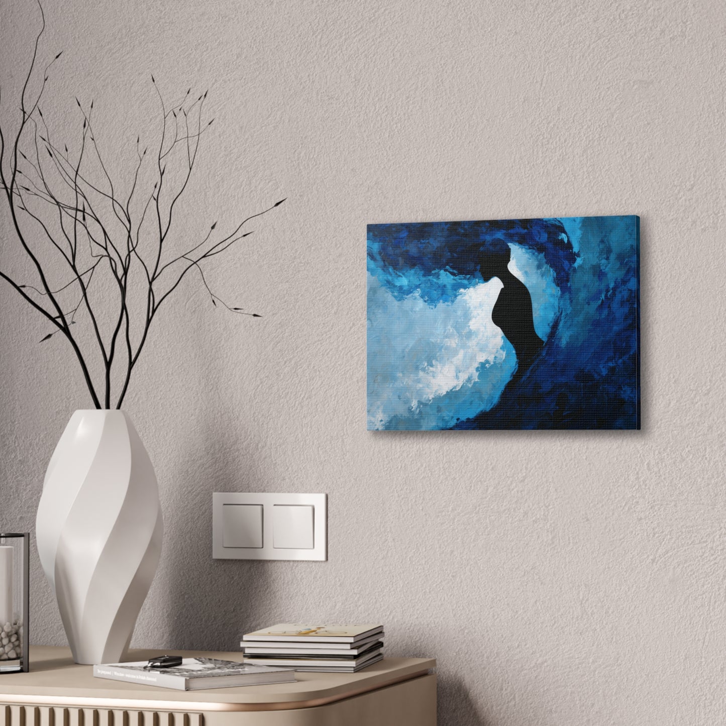 Waves of Form -Serene Abstract Canvas Wall Art, Ocean Wave Decor, Home Transformations, Inspirational Art, Gifts for Art Lovers, Blue Wave Print