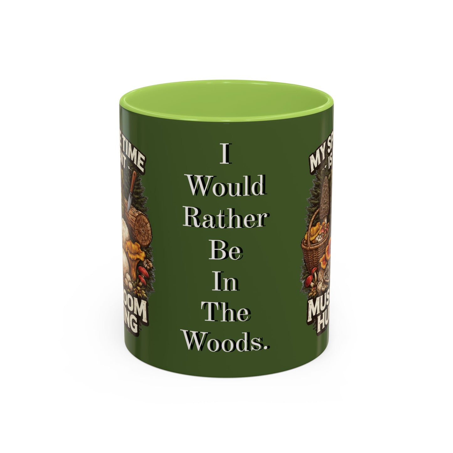 Mug - "My Spore Time Is Spent Mushroom Hunting" Accent Coffee Mug (11/15oz)