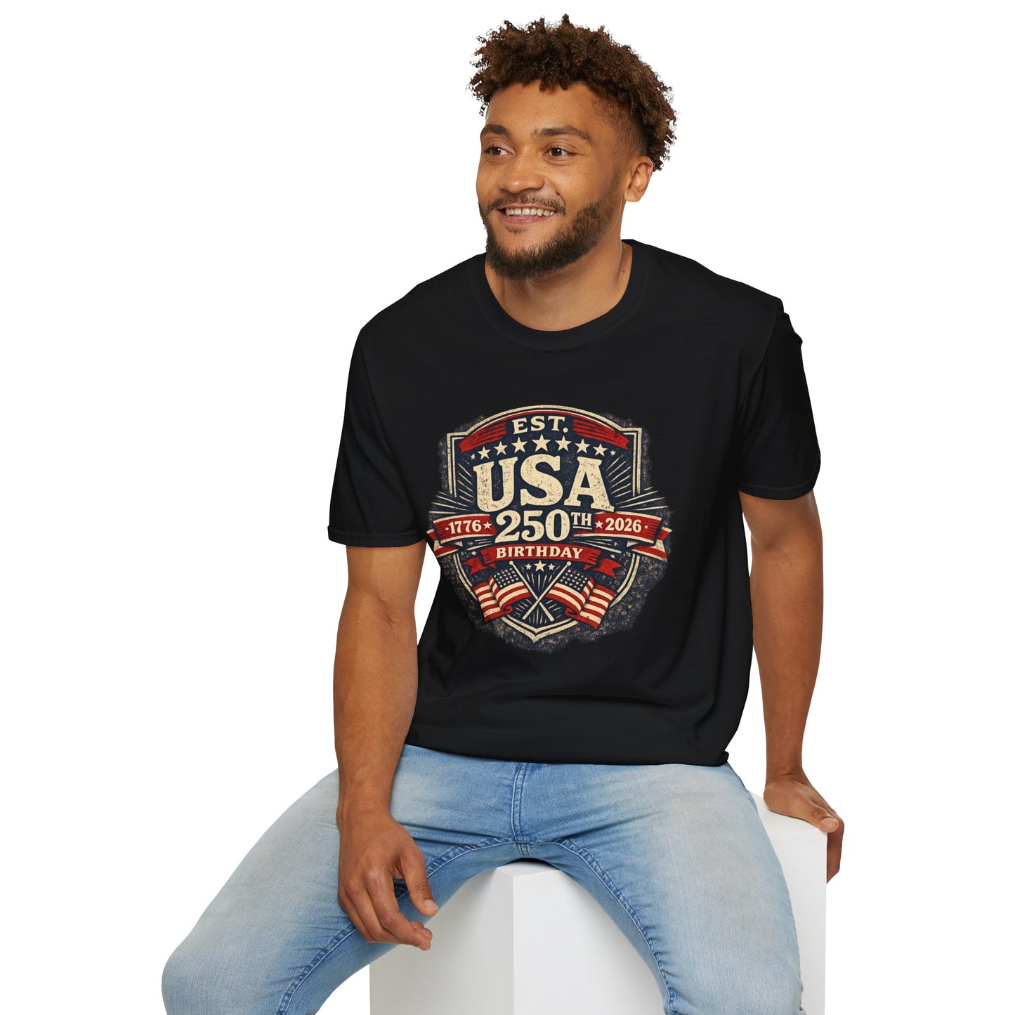USA 250th Birthday T-Shirt — 1776-2026 Retro American Celebration Tee