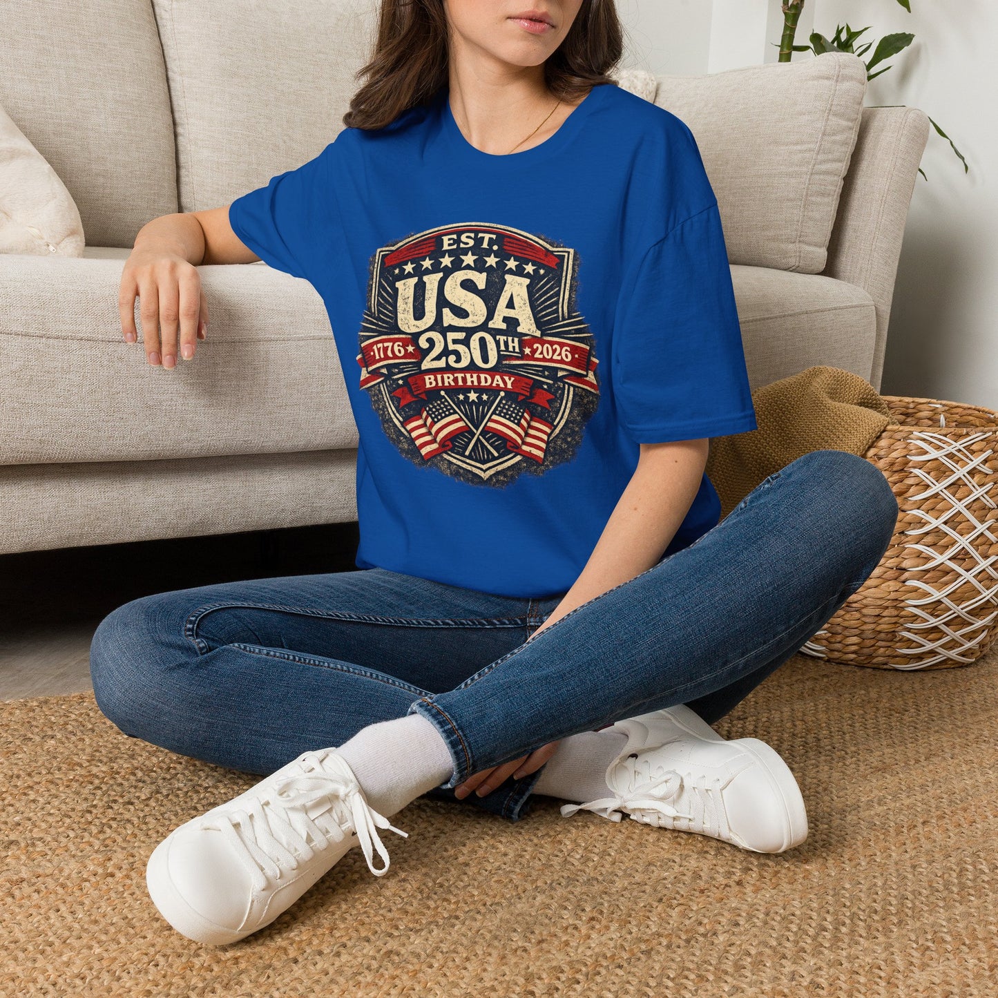 USA 250th Birthday T-Shirt — 1776-2026 Retro American Celebration Tee