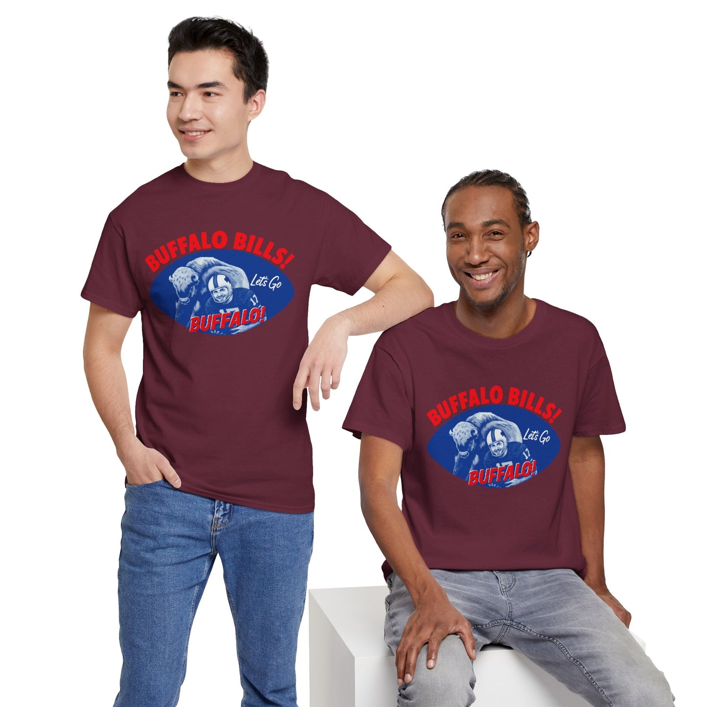What is Old is New Again Buffalo Bills Tee -Heavy Cotton Tee, unisex sports shirt, fan apparel, game day shirt, gift for football lovers, team pride clothing
