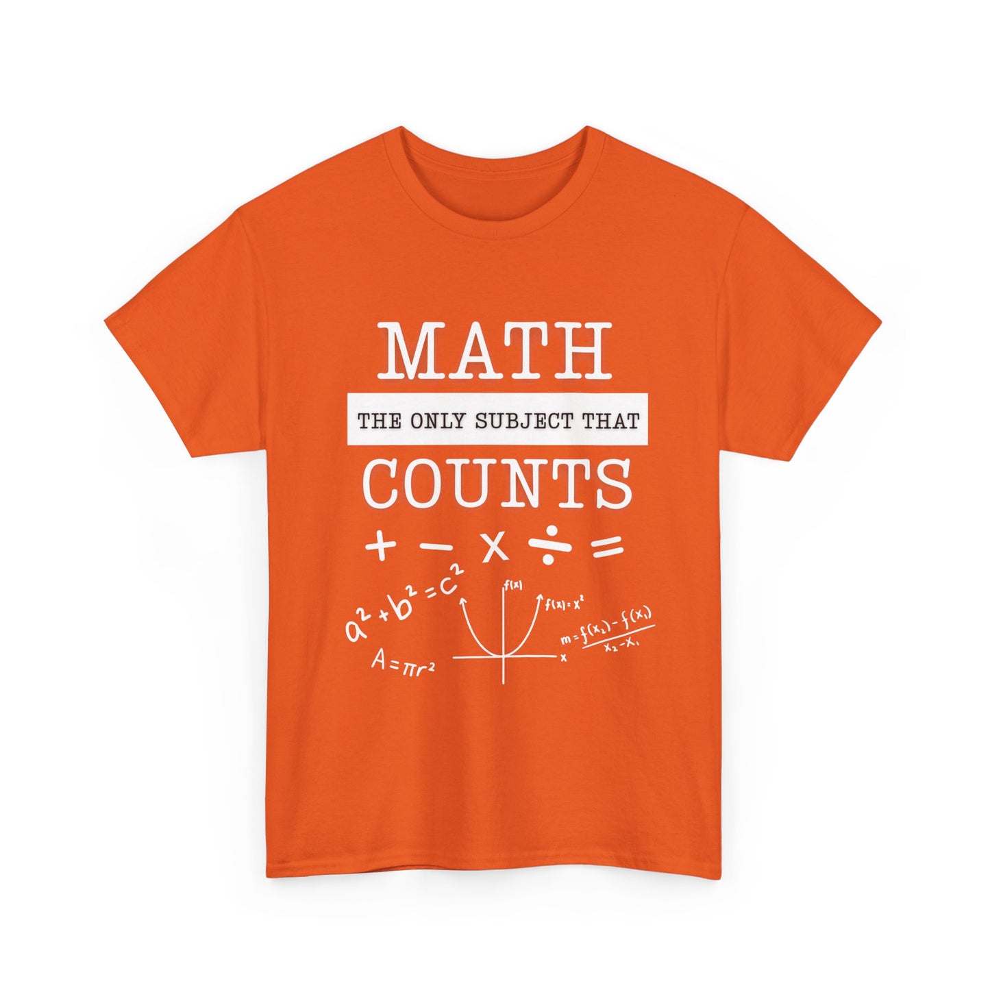 Math Counts -Unisex Heavy Cotton Tee, Funny Math Shirt, Gift for Teachers, Math Lovers, Back to School T-Shirt